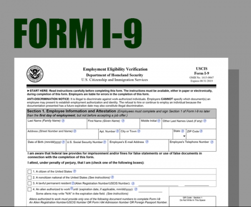 New form I-9 Released by…