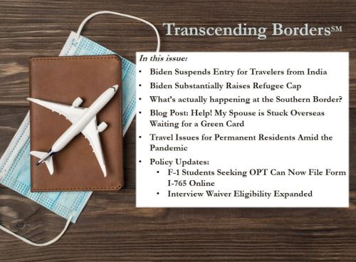 Transcending Borders news…